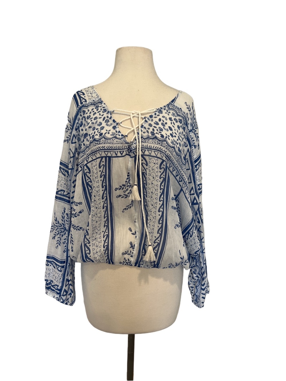 Free people Boho pheasant top -Size:M - Picture 2 of 8